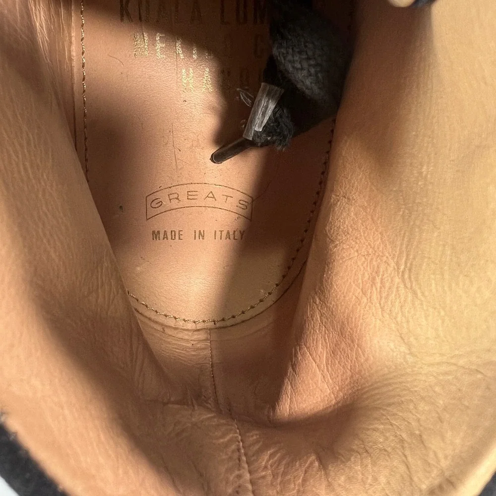 Greats Royale Chukka Navy Blue Suede Mid Top Sneaker Men's 11.5‎ Made in Italy